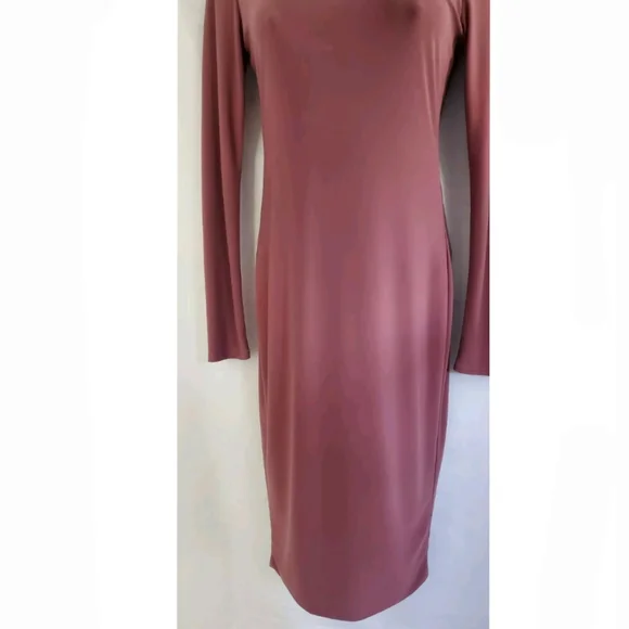 Women Fashion Nova Love Your FN Body Red Brown Stretch Long Sleeve Fully Size M - Picture 6 of 11